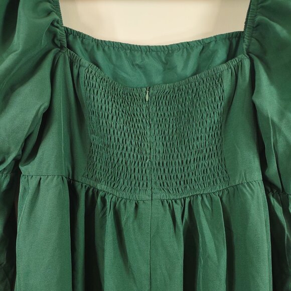 Exlura Green Peasant Mini Dress, Size XXL, NWT - Picture 7 of 8